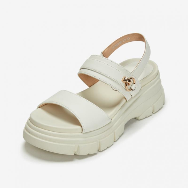 Portfolio Portfolio By ESquire Women S Simple Decorative Two Band Platform SandalS White