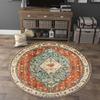 Round Imitation Cashmere Retro Rug for Bedside, Living Room, or Bedroom Chair - Thickened and Cozy