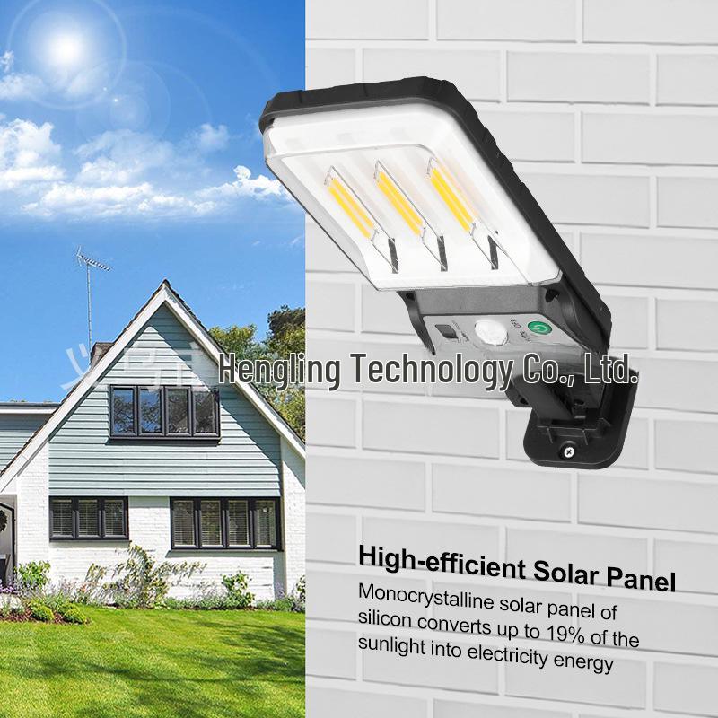 Solar-Powered Motion Sensor LED Street Light with Remote Control, Waterproof for Outdoor Garden