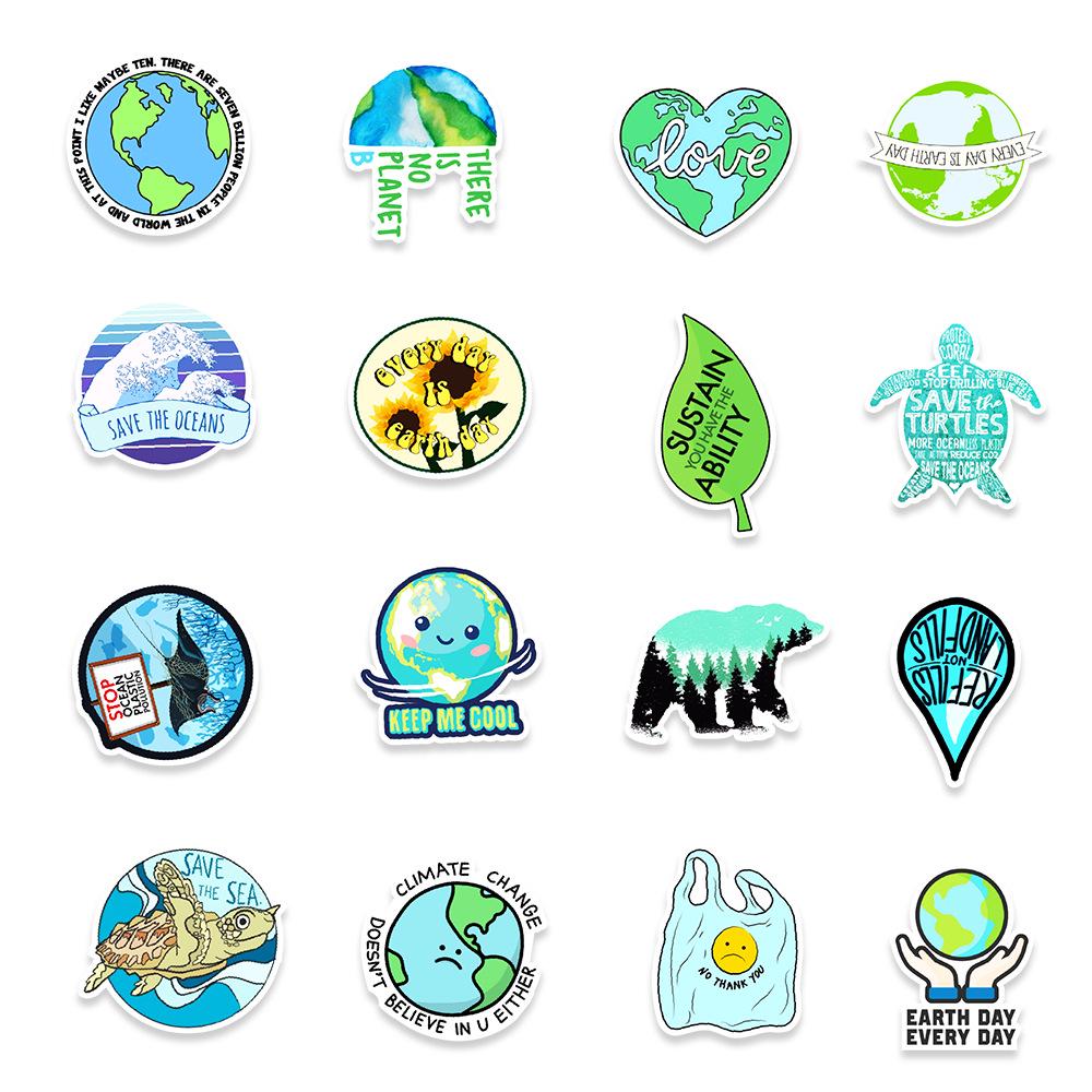 50 Eco-Friendly Phrase Graffiti Stickers for Luggage, Car, Phone, and Tablet Decoration