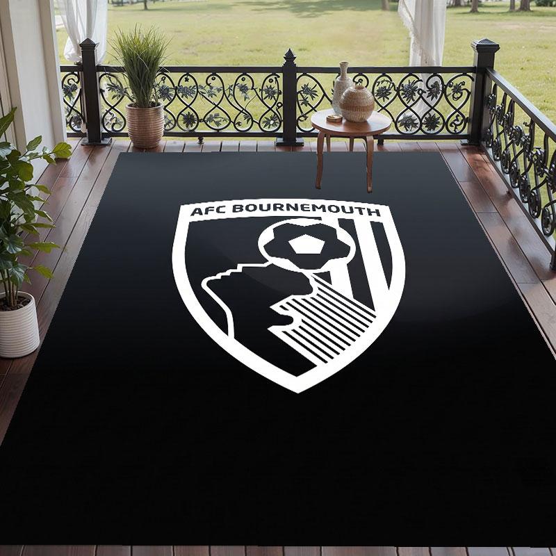 Soft Floor Carpet Bournemouth Football Pattern Area Rug Decorative Mat For Home Room Decoration
