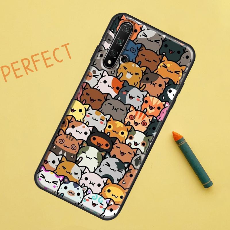 Funny Cute Cats For Huawei Nova 8i 12i 11i 12s Y73 Y72 Y61 Y91 Y90 Y70 Y60 9 10 SE P30 P40 Lite P60 Pro Case
