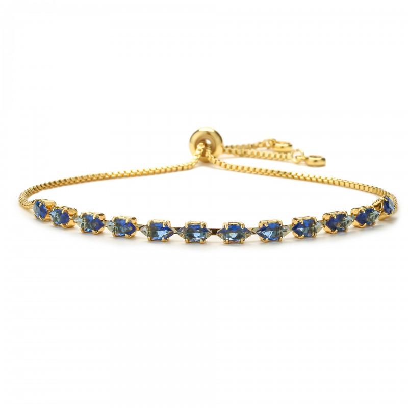 Geometric CZ Crystal Bracelet Women Men Colorful Zirconia Adjustable Chain Jewelry INS Style