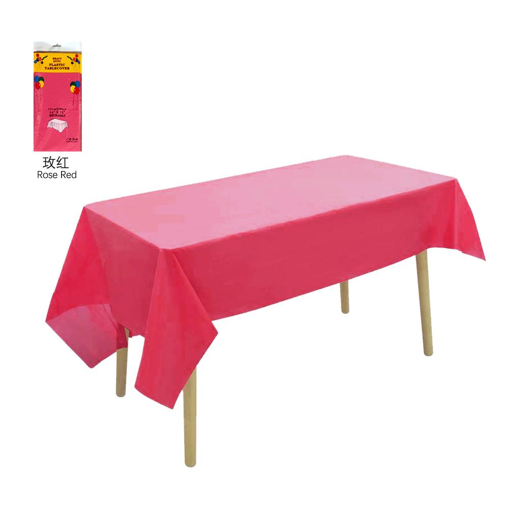 12 Colors Available Solid PEVA Anti-Wrinkle Disposable Rectangular Tablecloth, Suitable for Indoor And Outdoor Parties, Picnics, Birthdays, Weddings