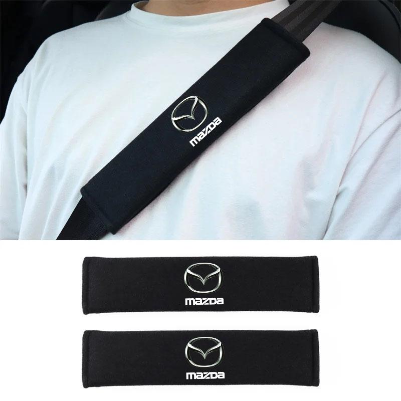 2Pcs Car Seat Belt Pads Seat Shoulder Strap Pad Cushion Cover for Mazda 3 6 Atenza Protege Cx9 Cx7 Cx5 Rx8 Rx7 Mx3 Mx5 Axela KJY5