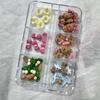 6/12Grids Kawaii Hawai Bow Resin Nail Diy Accessories Cute Nail Decorations Art 3D Diy Crafts Accesories Charms Accessories