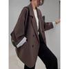 Women Loose Fit Long Sleeve Blazer Korean Style Casual Office Wear