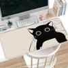 Rubber Mouse Pad Computer Laptop Pad Office Pad Game Console Pad Desk Accessories Keyboard Mouse Pad Black Cute Cat