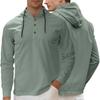 Mens Casual Hooded Cardigan Sweatshirt Solid Color Lightweight Daily Wear