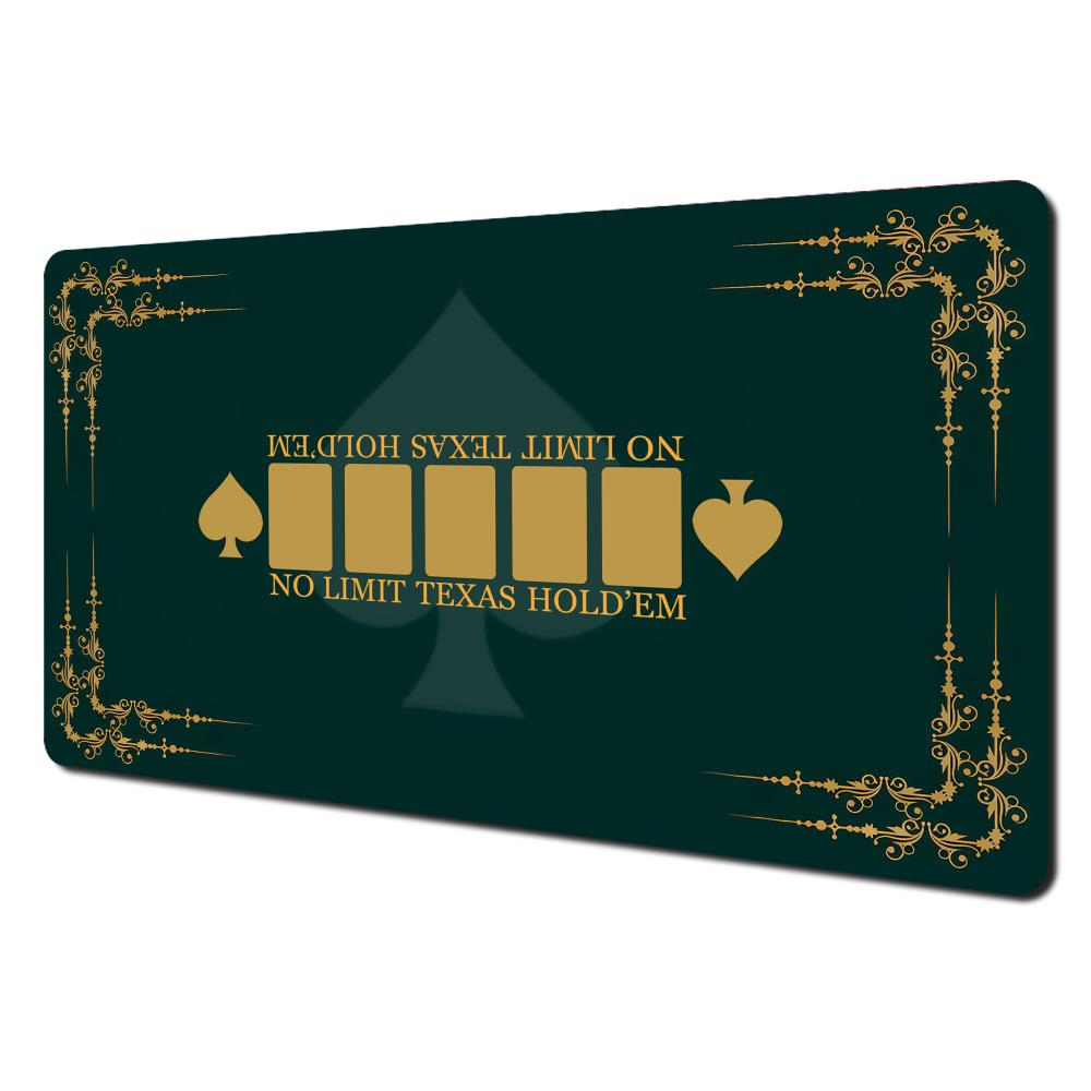 Texas Hold Em Poker Design Large Mouse Pad Desk Mat Card Game Mat NonSlip Durable Stitched Edge Desk Accessories Poker Mat Rug