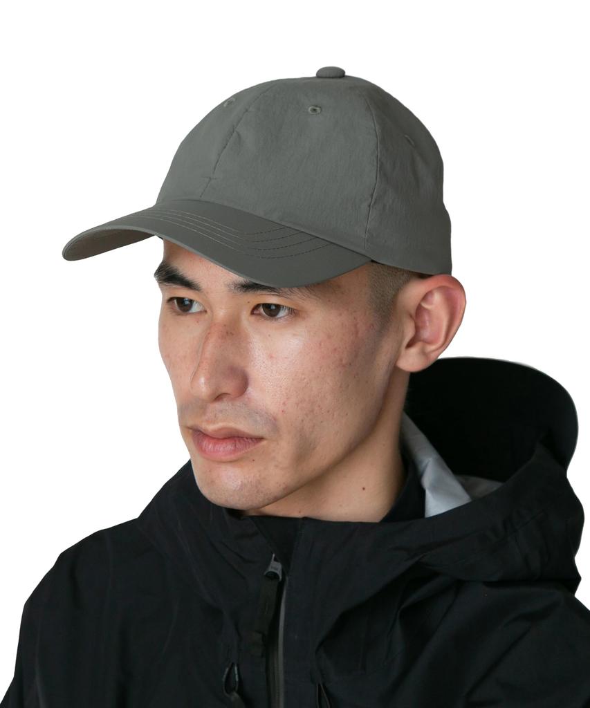 Snow Peak Nylon Tussah Cap, size 2, Light Olive, AC-25SU008, perfect for camping, outdoor activities, and festivals.