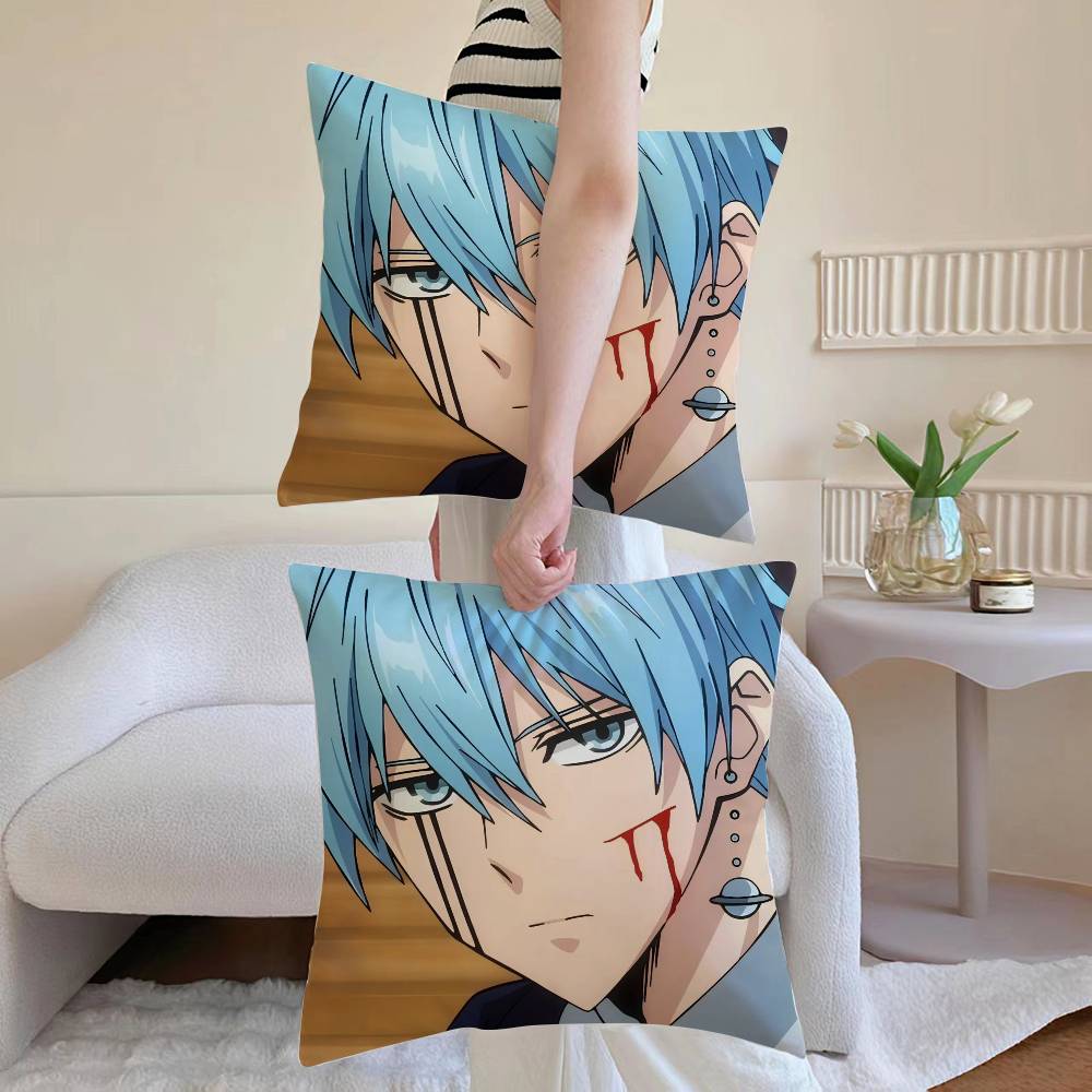 M-Mashle Magic and Muscles Pillow Case Anti-dustmite Pillowcase Invisible Zipper Silky Sofa Cushion Cover