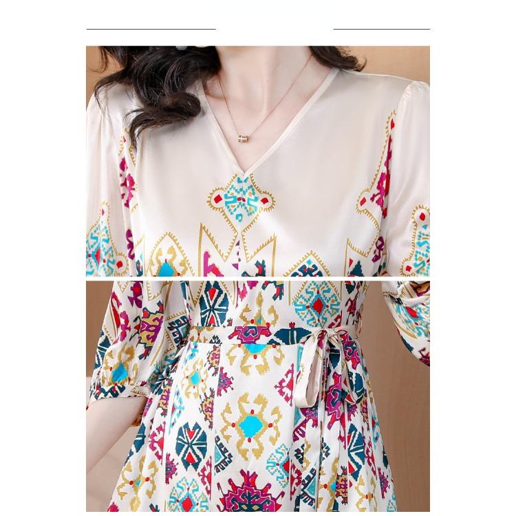 Elegant and Chic French Floral Dress for Women - Perfect for Vacation and High-end Occasions