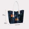 Vintage Lantern Pattern Tote Bag Large Capacity Daily Carry Shoulder Bag for Shopping Commute