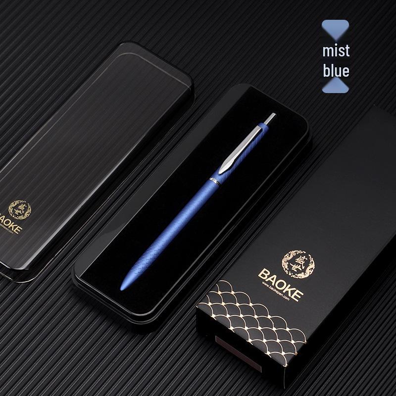 Bao Ke T25 Metal Click Gel Pen Set: Premium Black Ballpoint for Business, High-End Signature Writing 0.7mm