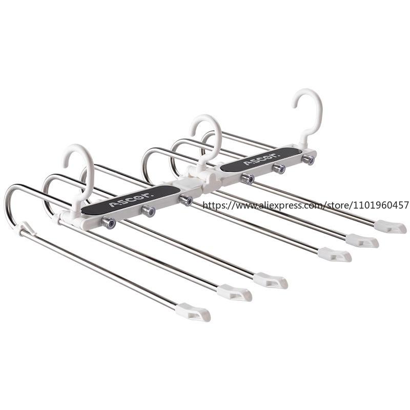 Edelstahl Magischer Hosenbügel Multifunktional Faltbares Gestell für Zuhause Platzsparend Mehrschichtiger Organizer für Hosen