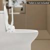 PP Material Non-Electric Bidet Toilet Seat Dual Nozzle Front Rear Wash Ergonomic Slow Damping for Bathroom Toilet Sanitary Use