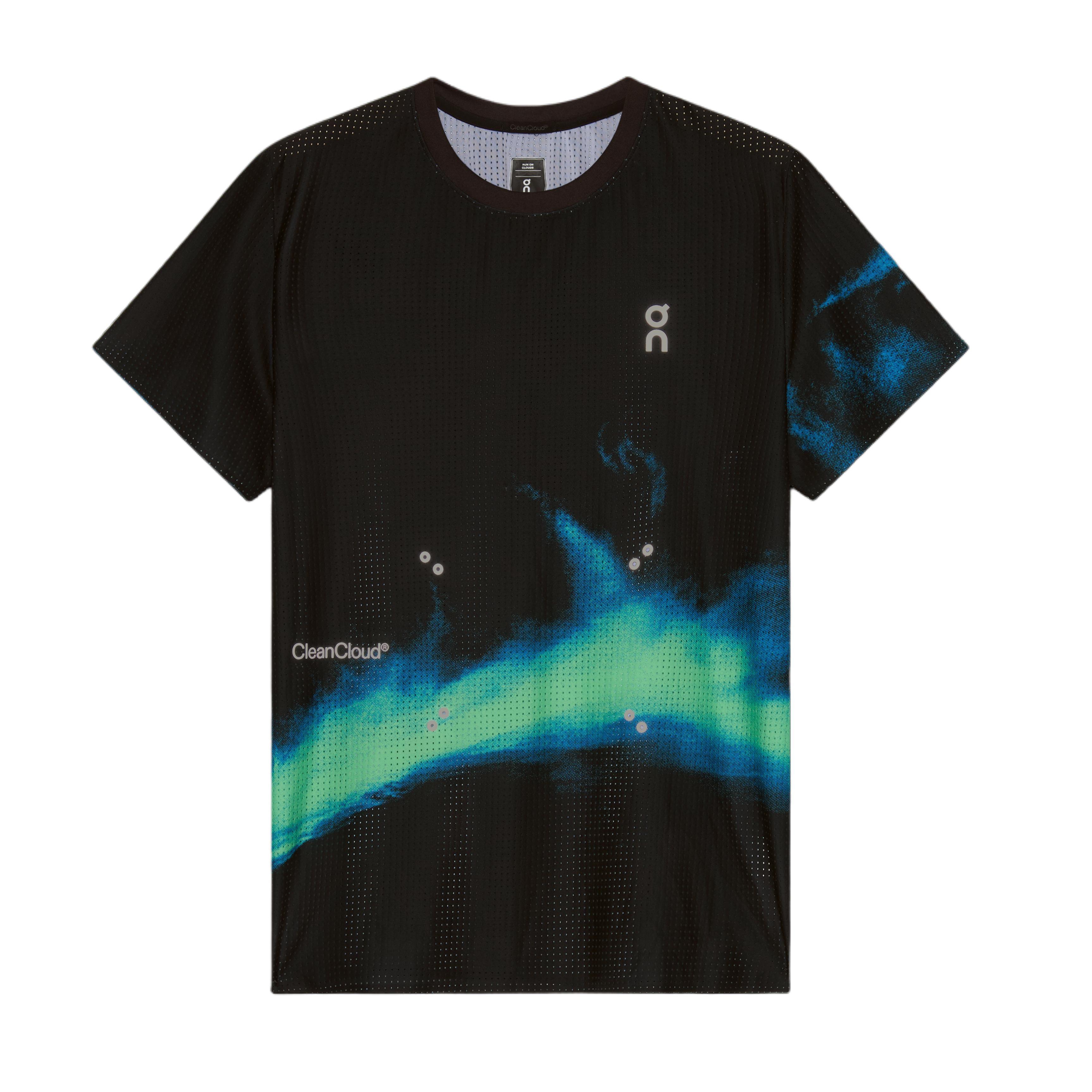 On Pace T Shirts Men s Black Glacier Crew Neck Moderate Straight Fit 1MF10033398 XL