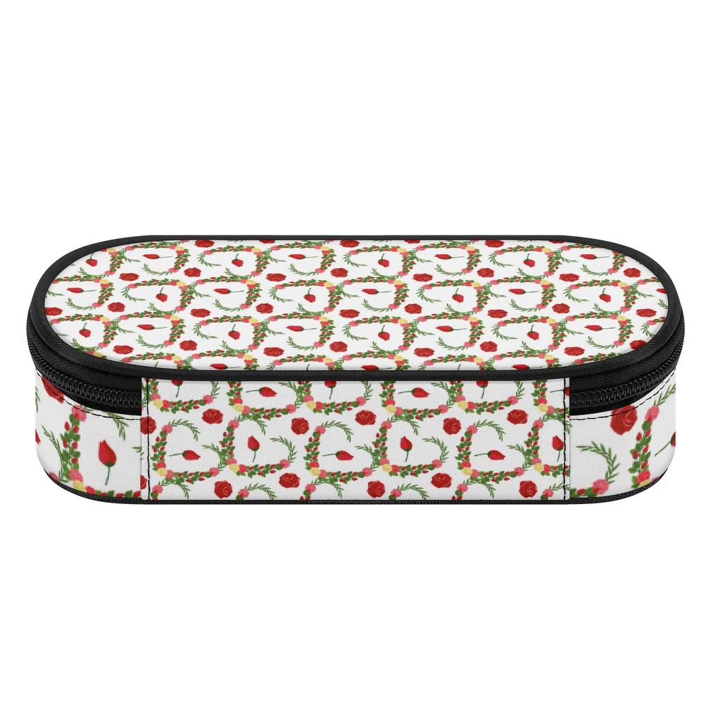 Pencil Bag Structured Wear Resistant Polyester Easy Open Zipper with Main Compartment Mesh Pocket and Pen Slots for Boys Girls