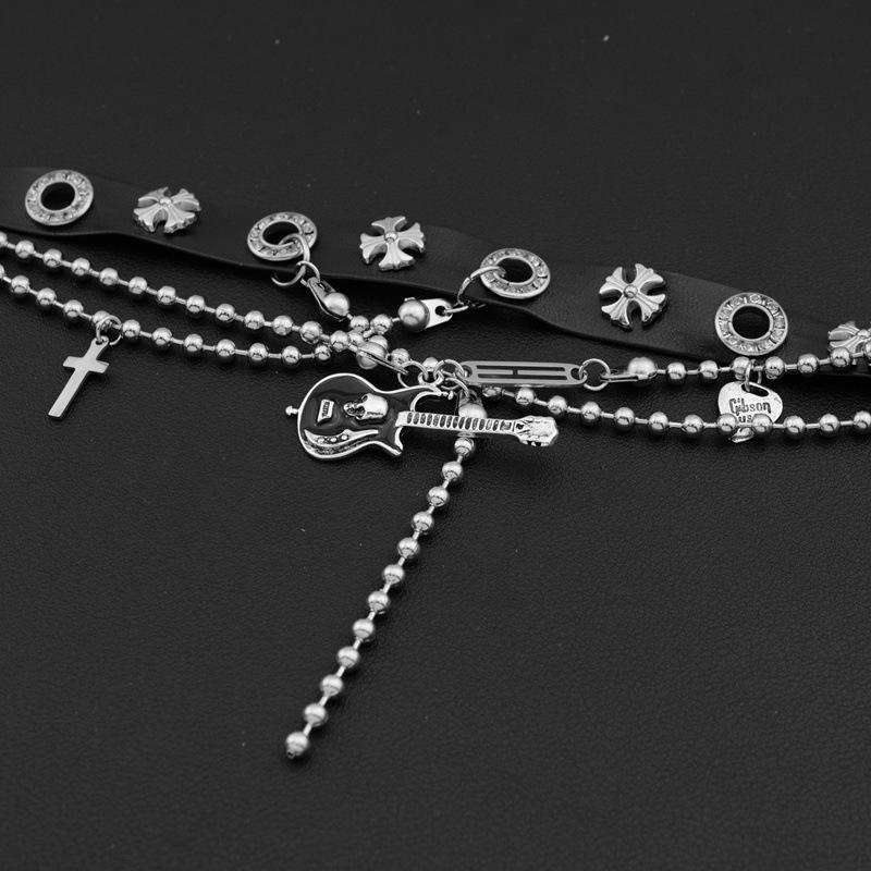 Hottie Chain Cross Guitar Collar Neckband Choker Subculture Punk Necklace Tide