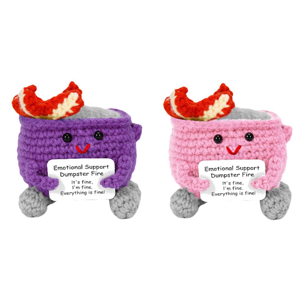 

Вязаный крючком мусорный контейнер, милый, эмоциональная поддержка, мусорный контейнер, позитивный, вязаный крючком мусорный контейнер, забавные подарки для коллег, друзей