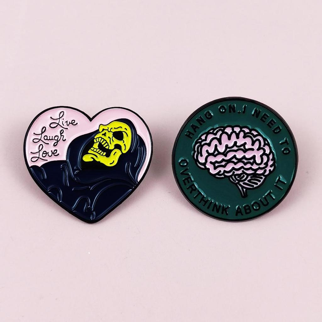 Devil Heart Cartoon Brooch: Versatile Alloy Accessory for Clothing and Backpacks