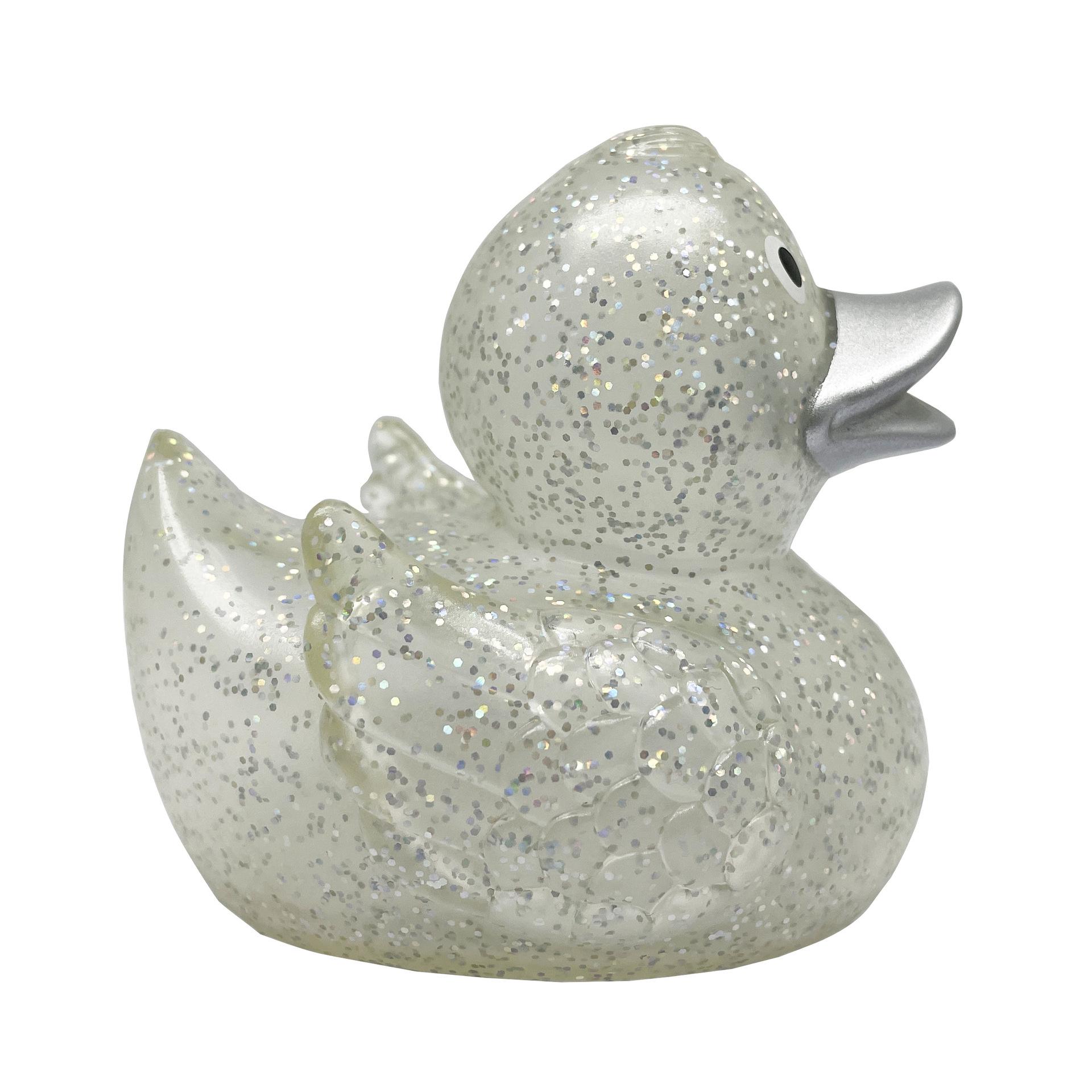Gold & Silver Starry Sky Baby Bath Duck Toy - Squeaky & Soft Rubber