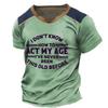 Men's 100% Cotton Summer Loose PARIS Creative Letter Print Casual Slim Fit Round Neck Short Sleeved T-shirt Top
