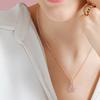 Pandora Shining Snowflake Necklace Set Women Necklace Rose-Gold ZT1060