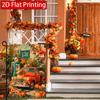 2D Flat - 2D Flat Autumn Pumpkin_ Autumn Farmer_ Truck_ Maple Leaf_ Thanksgiving Garden Flag_2 (1)- Outdoor Garden Flag Double-Sided Home Decoration C