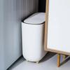 Bathroom Narrow Shape Trash Can Toilet Side Garbage Can with Lid Kitchen Odorproof Trash Bin Covered Trash Can Wastepaper Basket