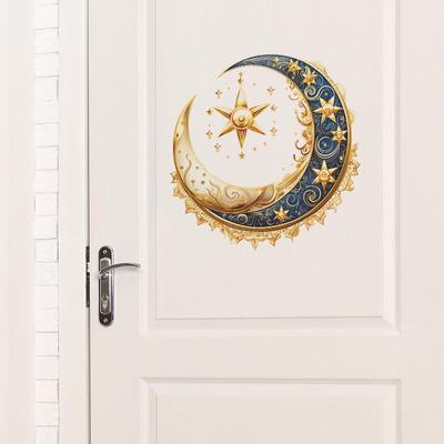 3D Embossed Moon Wall Sticker for Bedroom or Study