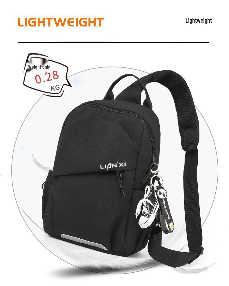 Pánská a dámská japonská trendová všestranná taška přes hruď a crossbody - ležérní cestovní a sportovní batoh