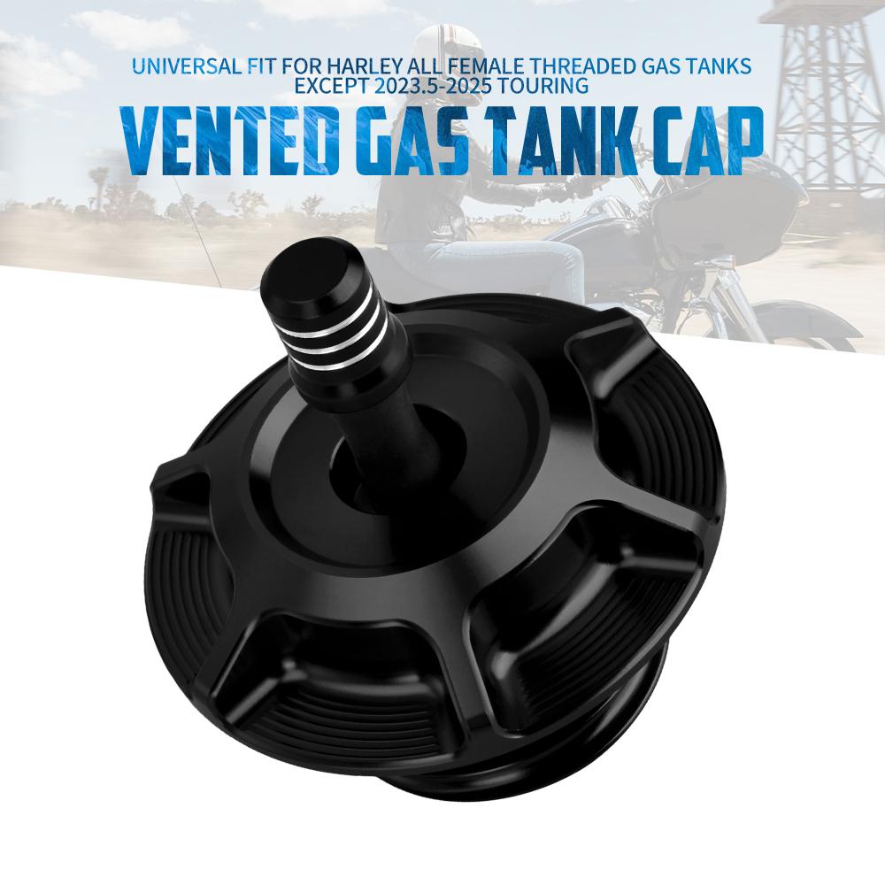 Motorcycle Tank Gas Cap Aluminum Oil Fuel Tanks Cover Universal For Harley All Female Threaded Model Except Touring 2023.5-2025