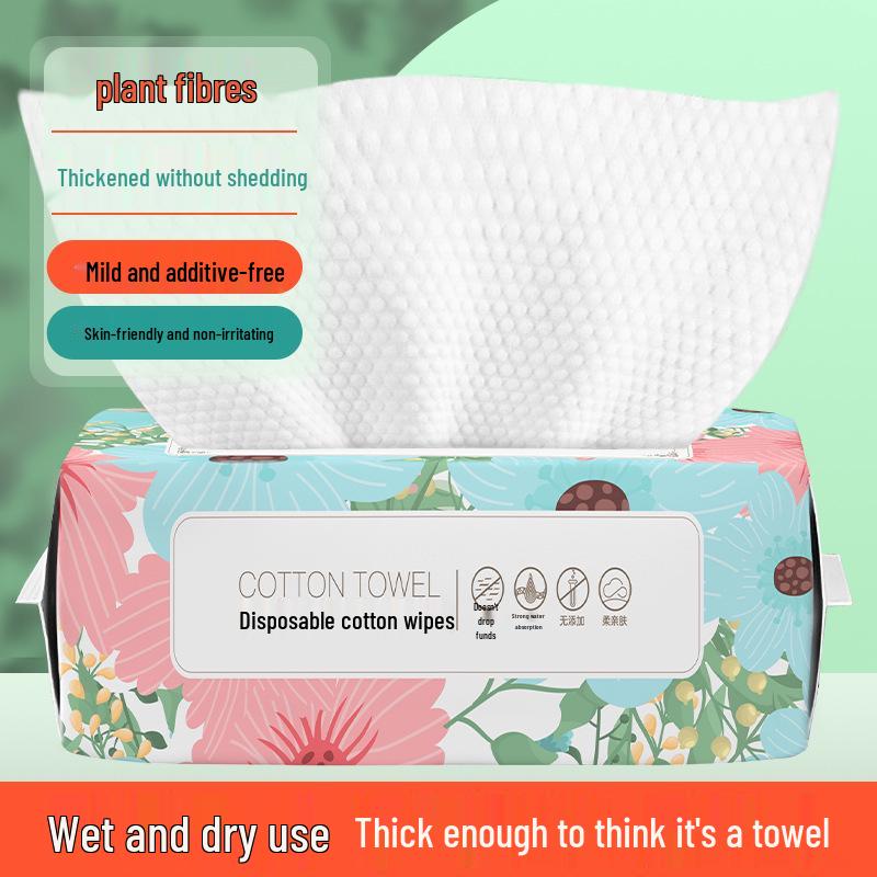 Extra-Large Thick Disposable Face Towels - Quick Absorbent, Soft, Skin-Friendly with Drawstring Design.