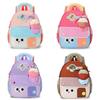 Unisex Cartoon Preschool Backpack With Durable Nylon And Fun Pattern For Learning