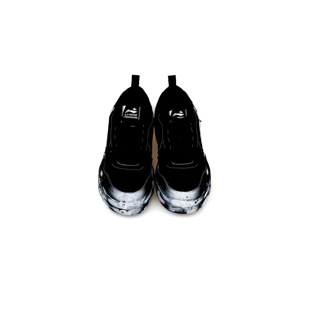 Li Ning Original Era Slip Resistant, Abrasion Resistant, Breathable Low top Skateboard Shoes Men's Black AGCU337-5(Team1113-)
