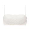 AMOSTYLE Bandeau Bra Panties Lace 1202 C70M Size (Removable Straps) & Set, Chic, (White),