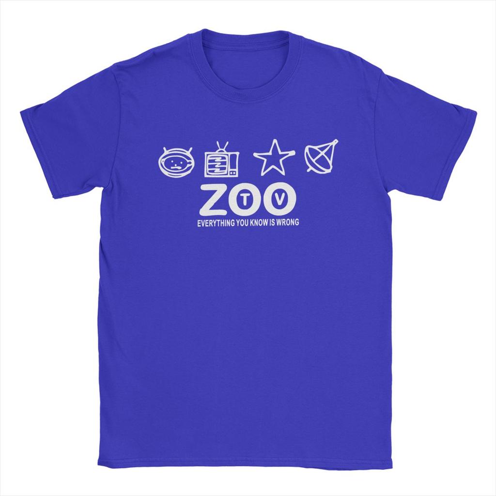Pánske tričko U2 Zoo Band Čistá bavlna Vrchy Módne Krátky rukáv Okrúhly výstrih Tričká 4XL 5XL Tričká