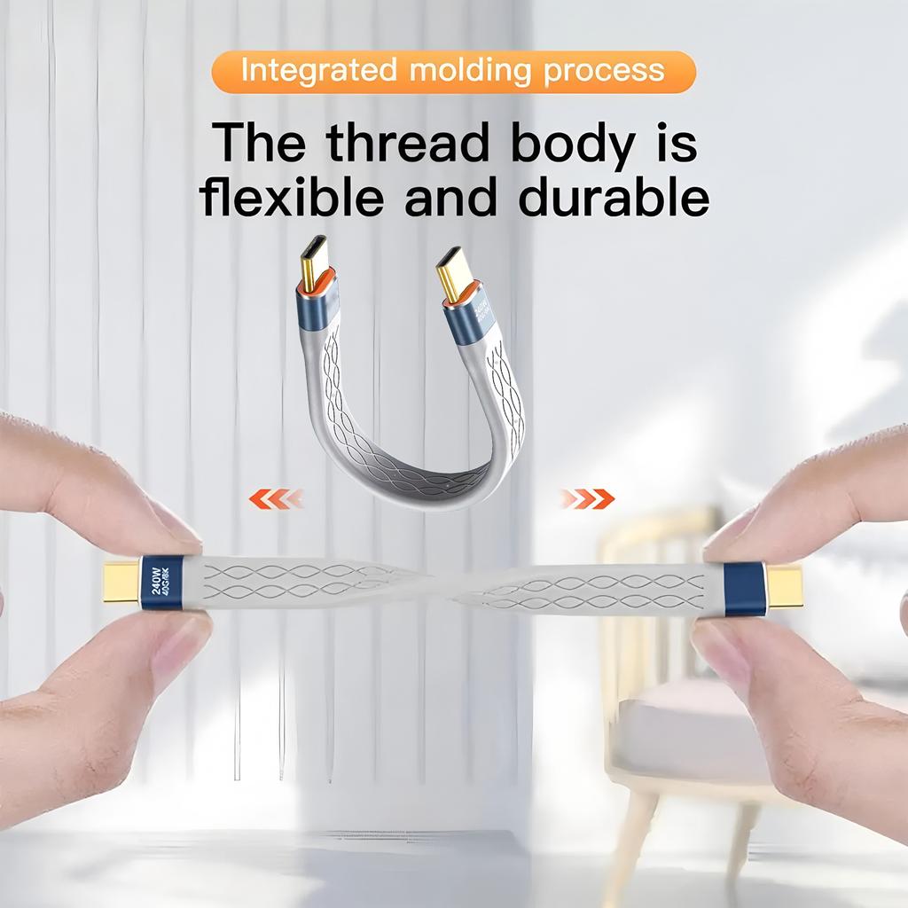 PD 5A 120W Fast Charging Type C To Type C Cable USB C To Type C Charging Wire USB-C To USB-C Quick Charging Data Cable 40Gbps