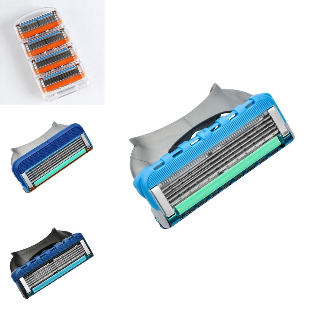 Premium 4pcs Lot Shaving Razor Blades With 5 Layer Blades For Mens Face Shaving