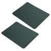 2Pcs Mouse Pad PVC Leather Waterproof Desk Mat Office Home Mice Protector 27x21cmBlack Green