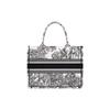 Dior BookTote Embroidery Tote Bag, Shopping Bag, Handbag Medium Women's Black/White M1296ZEUP-M041
