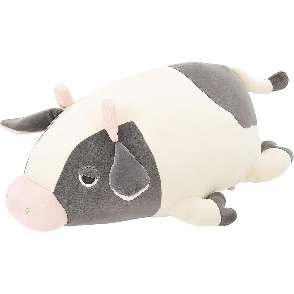 Ribuhato Bolster Cushion Marshmallow Animal Cow Molly 27cm Soft Plush Pillow