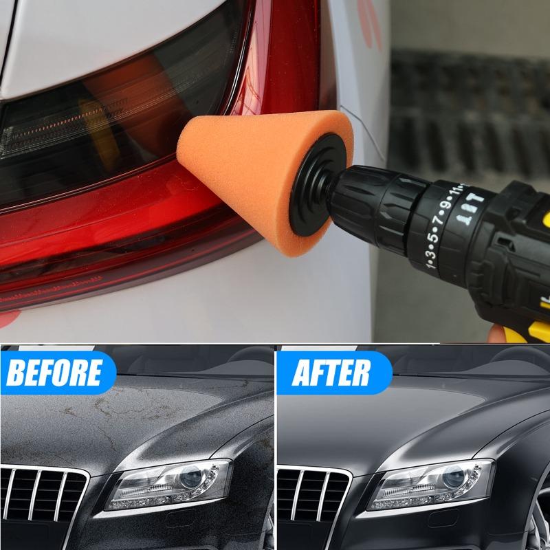 1/2pcs Cone-shaped Car Polishing Sponge Grinding Head Car Wheel Hub Beauty Waxing Sponge Polishing and Cleaning Accessories