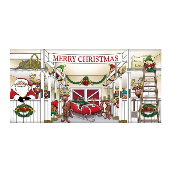 Christmas Garage Door Cover Large Christmas Banner Backdrop Decoration for Indoor Outdoor Garage Door Gate Party Wall Decor