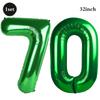32 Inch Green Number Foil Balloons 0-9 Jungle Safari Theme Soccer Party Decor Kid Boy 1st Birthday Dinosaur Baby Shower Supplies