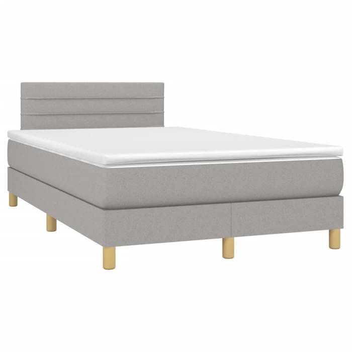 VidaXL Slatted Bed Base with Mattress and LED, Upholstered Bed, Double Bed, Adult Bed for Interior Bedroom, 3270095