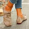 Fashion Women's Shoes 2025 Autumn New Fashion Casual Soft Walking Shoes Trend Retro Women's Lace-up Flat Shoes Zapatillas De Deporte
