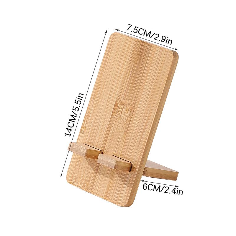 Desktop Lazy Stand Charging Dock for Phones & Tablets, Creative Christmas Gift, Perfect for Short Video Viewing, Bamboo-Wood